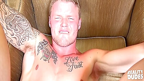 My blonde girl with tattooed nails blows me deepthroat