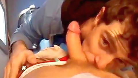 Big tits pornstar with natural tits takes deepthroat