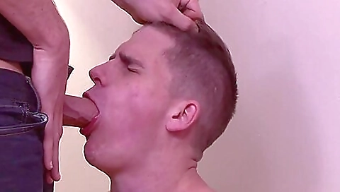 Brunette with big boobies gets her mouth and pussy fucked