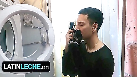 Latin twins share a night of laundry and masturbate