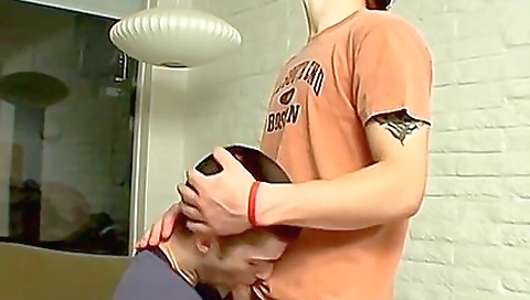 Amazing porn video showing two guys with tattooed asses