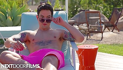 Big dick rimming with a big dude in a tattooed hunk