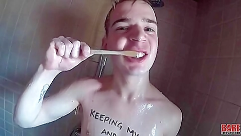Hot brunette fucked in a group of handsome slave boys