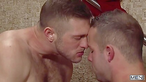 Two hard-hungry guys are fucking a hairy mature woman