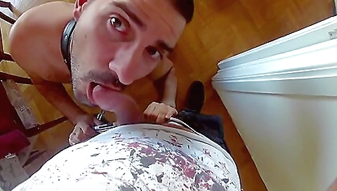Hot brunette gets slapped and fucked in her cunt in POV
