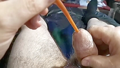 Girl with a big ass is fucking with a dildo in amateur video