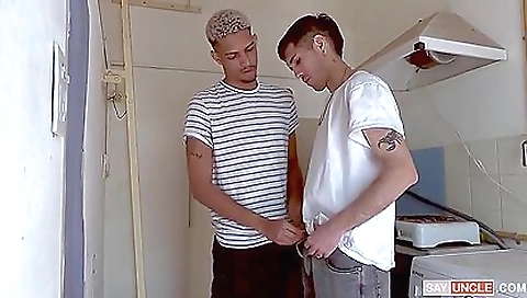 Brunette girl with tattooed tits getting fucked by a black man