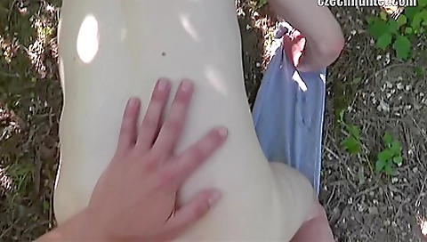 Czech guy hammered by a guy and his hammer in outdoor video