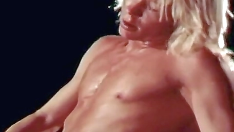 Vintage blonde blows his old hard dick in her old body
