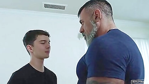 Brunette stepmother and stepson get married in a sexy bedroom