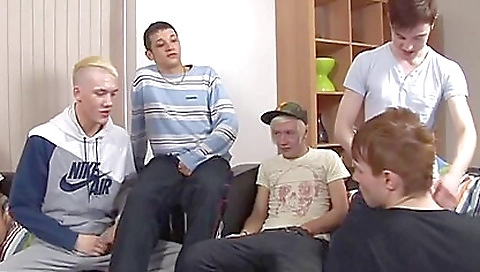Great girl gets two group cum on this one blonde skirt